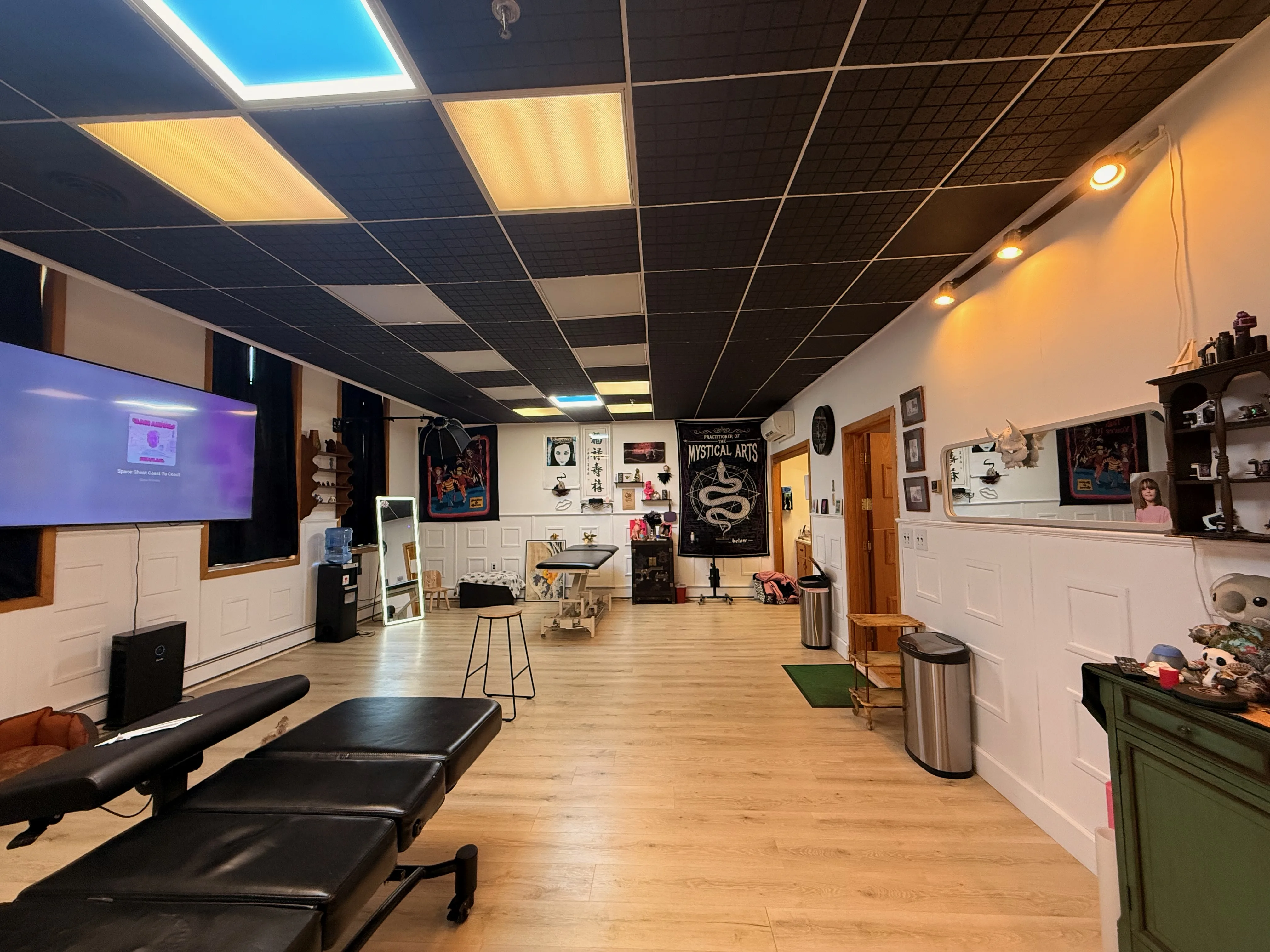 Tattoo stations inside the new Illustrated Alex studio